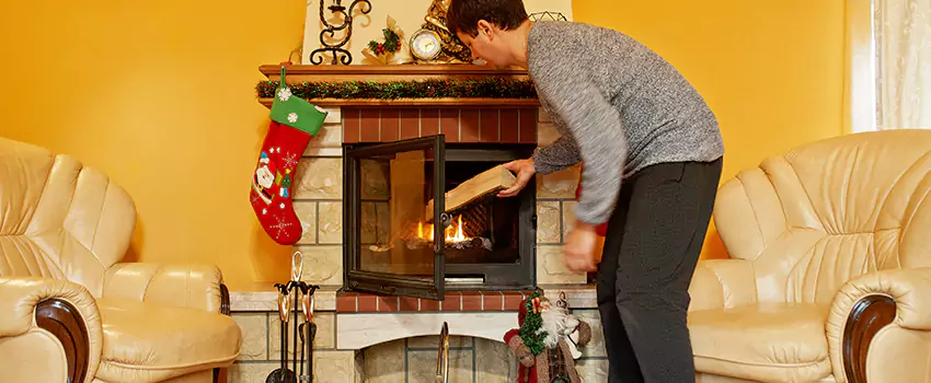 Rusted Metal Fireplace Restoration in Rochester, New York